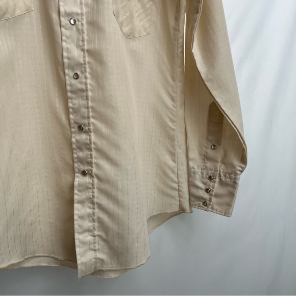 Sears Mens store 1960s - vintage classic Western Pearl snaps size L - Long tails - Picture 7 of 7